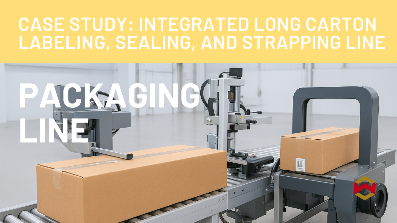 Case Study: Integrated Long Carton Labeling, Sealing, and Strapping Line