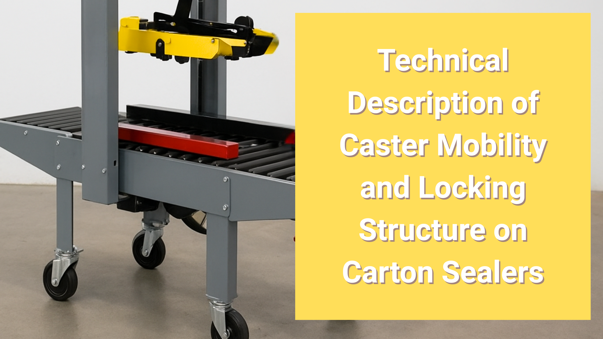 Technical Description of Caster Mobility and Locking Structure on Carton Sealers